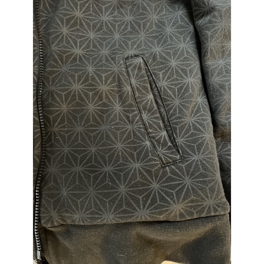 The North Face Womens Heavy Reversible‎ Sweatshirt Jacket L Plush Black Spring - Picture 3 of 6
